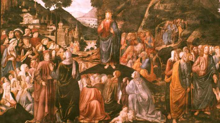 Fresco von Rosselli "Bergpredigt"